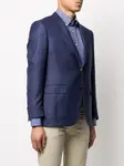 Однобортный пиджак в клетку Canali, синий - фото 3