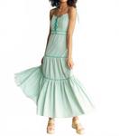 Линдси Длинное платье в зеленую клетку Never a Wallflower - фото 2