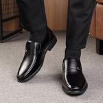 Мужские черные туфли Shanpijiang с ажурными вставками - фото 5