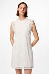 Кружевное платье Pieces, белый - фото