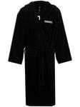 Dsquared2 халат с вышитым логотипом, черный - фото