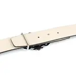 Белый кожаный ремень Anthoni Crown с подкладкой, белый - фото 3