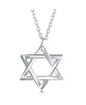 Серебряное ожерелье «Звезда Давида» Simona, silver - фото