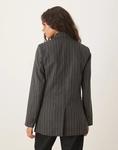 Glamorous двубортный блейзер в тонкую темно-серую полоску - фото 3