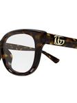 Очки Gucci Eyewear в квадратной оправе, коричневый - фото 3