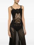 Dolce & Gabbana полупрозрачное платье, черный - фото 5