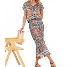 Go Raw Revisited Топ с турецким принтом плитки Go by Go Silk, Turkish Tile Print - фото 2