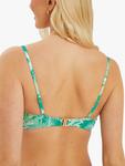 Бралетте-топ бикини с принтом пальмовых листьев и сборкой Accessorize, Green - фото 2