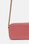 Кожаная сумка Pinko, розовый - фото 4