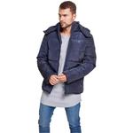 Пуховик с капюшоном Urban Classics, темно-синий - фото 2