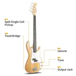 Электрогитара Glarry Burlywood GP Bass - фото 6