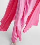 Шелковое платье с накидкой Rodarte, Pink And Blue - фото 5