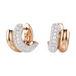 Серьги Dextera унисекс белые Swarovski, белый - фото 4