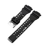 Ремешок Casio совместимый резиновый материал пряжка черно-серебристый - фото 7