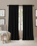 Всесезонные плотные шторы для окон Elrene Home Fashions, Black - фото