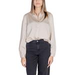 Рубашка из золотого полиэстера Vila Clothes - фото 5