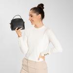 Сумка Lazarotti Bologna Leather Handtasche Leder 17 cm, черный - фото 3