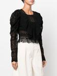 Ulla Johnson кружевная блузка Eloise, черный - фото 3