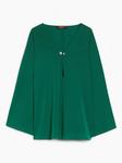 Блузка Max Mara с расклешенными рукавами, зеленый - фото