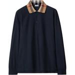 Хлопковая поло Burberry, синий - фото 3