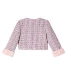 Жакет из букле с отделкой из искусственного меха Self-Portrait Kids, розовый - фото 4