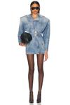 Джинсовое мини-платье Alexandre Vauthier, Indigo - фото