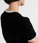 Миди-платье из синели с кристаллами Self-Portrait, черный - фото 6