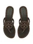 Босоножки с кристаллами Tory Burch, коричневый - фото 3
