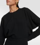 Платье миди из кади VICTORIA BECKHAM, черный - фото 4