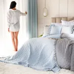 Покрывало MARKIZETA HOME, синий - фото