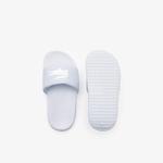 Lacoste unisex-child Children's Serve Slide (Retired Edition), White/Graphite - фото 4