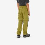 QUECHUA Брюки детские на молнии, размер 122-170, походные - MH500 хаки/желтый - фото 4