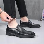 Мужские туфли GZZ черные на низком каблуке - фото 11