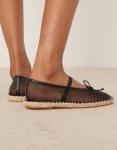 Балетки-эспадрильи Jennie от ASOS DESIGN из черной сетки - фото 3