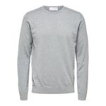 Свитер Selected Berg B Crew Neck, серый - фото