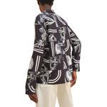 Рубашка женская черная/синяя Hermes - фото 2