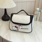 Sanrio Сумка для хранения Hello Kitty Canvas Women's White Black - фото 5