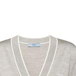 Кардиган женский Prada, серый / белый - фото 4