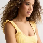 Женский купальник с рюшами Draper James, синий - фото 3