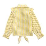 Детская блузка с длинным рукавом, пуговицами и рюшами Maxxis Merch, White - фото 2