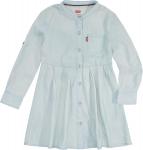 Джинсовое платье в стиле вестерн с длинными рукавами для девочек Levi's, Bleach Out - фото