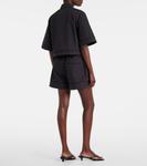 Вышитые шорты из хлопкового поплина Róhe, черный - фото 3
