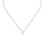 DIOR Серебряное металлическое колье Women's Silver - фото