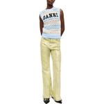 Вязаный топ в полоску GANNI, синий - фото 3