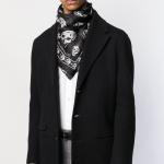 Alexander McQueen Шарф с принтом черепа, Black - фото 5