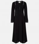 Фаустина платье макси с английской вышивкой Isabel Marant, черный - фото