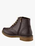 Кожаные броги Novi с отделкой из текстиля Jones Bootmaker, Brown - фото 3