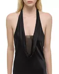 Шелковое платье с открытой спиной Helmut Lang, черный - фото 3
