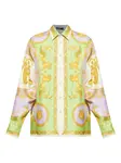Рубашка с принтом Barocco Versace, зеленый - фото