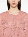 Dolce & Gabbana кружевное пальто, розовый - фото 5